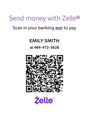 484-472-3626 Zelle QR Code